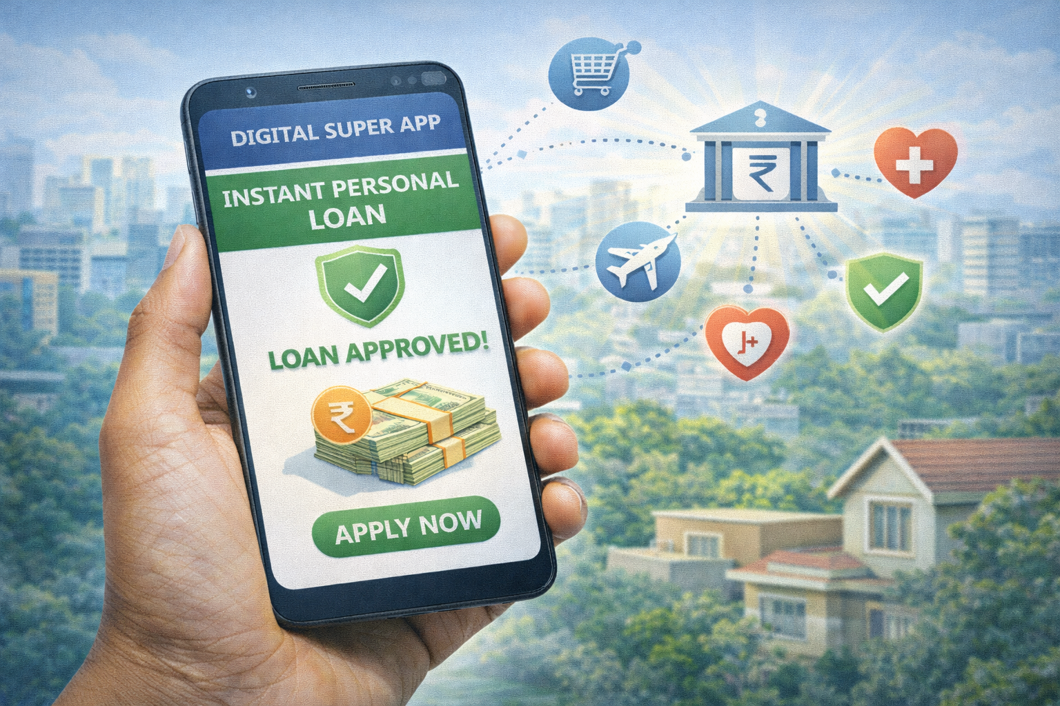 Digital super app providing instant personal loan approval in India